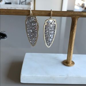 Kendra Scott gold/silver Sadie earrings